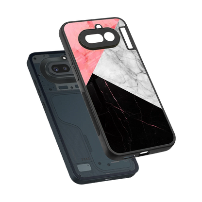 Luxe Trio sleek nothing phone 4a cover with tempered glass back and TPU edges
