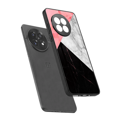 Luxe Trio sleek oneplus 13r cover with tempered glass back and TPU edges