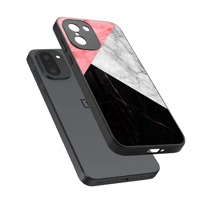 Luxe Trio sleek oneplus 15r cover with tempered glass back and TPU edges