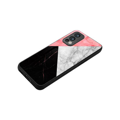 Luxe Trio stylish phone case for oneplus nord 2 | glossy glass and slim fit