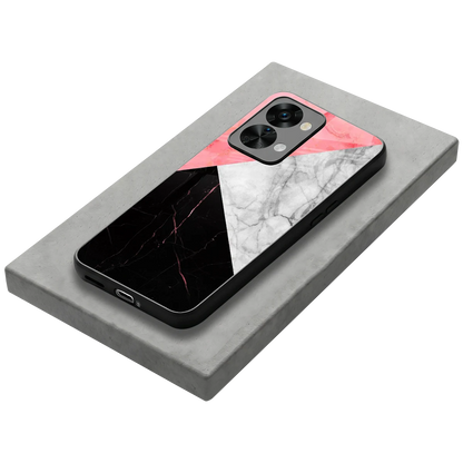 Luxe Trio stylish phone case for oneplus nord 2t | glossy glass and slim fit