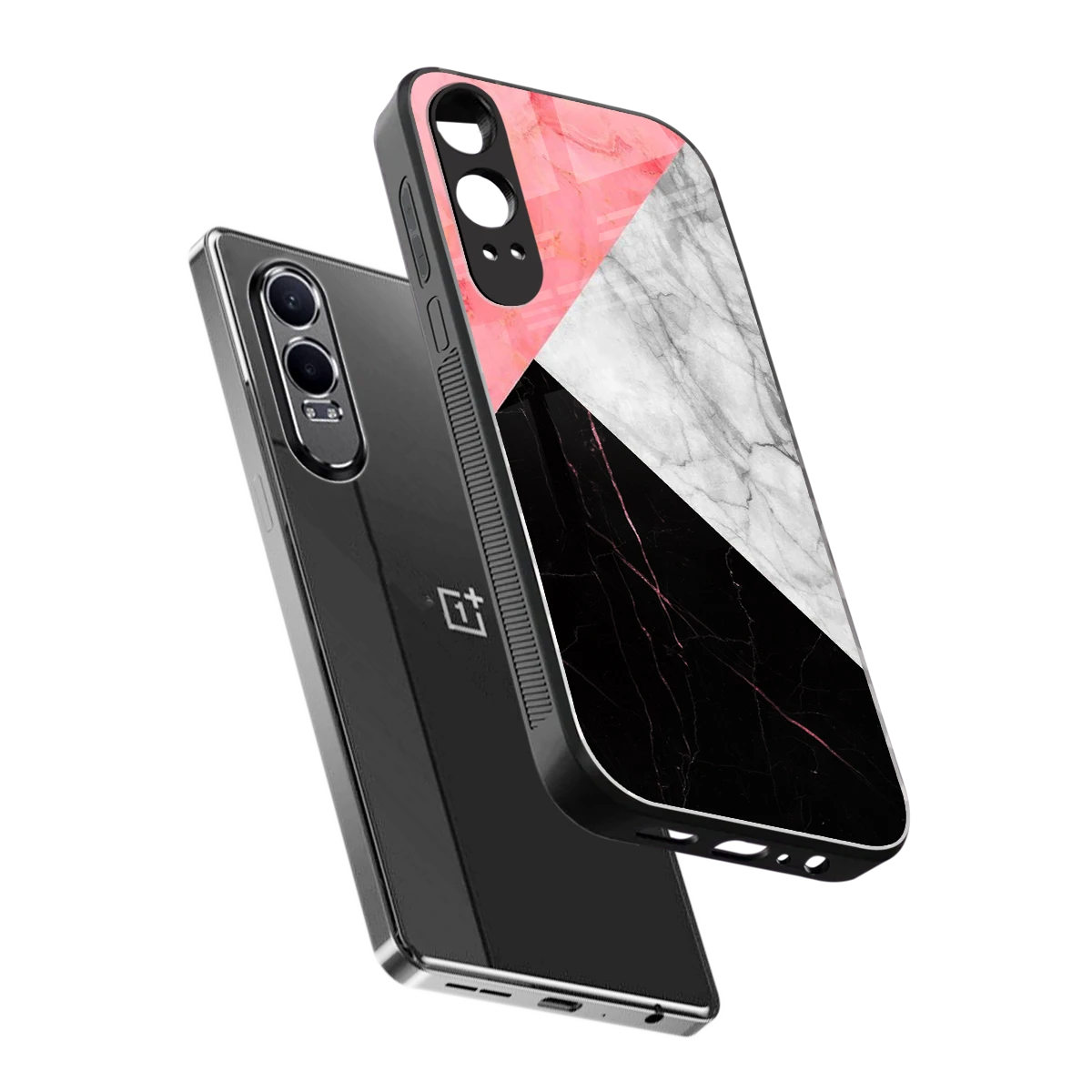 Luxe Trio sleek oneplus nord ce 4 lite cover with tempered glass back and TPU edges