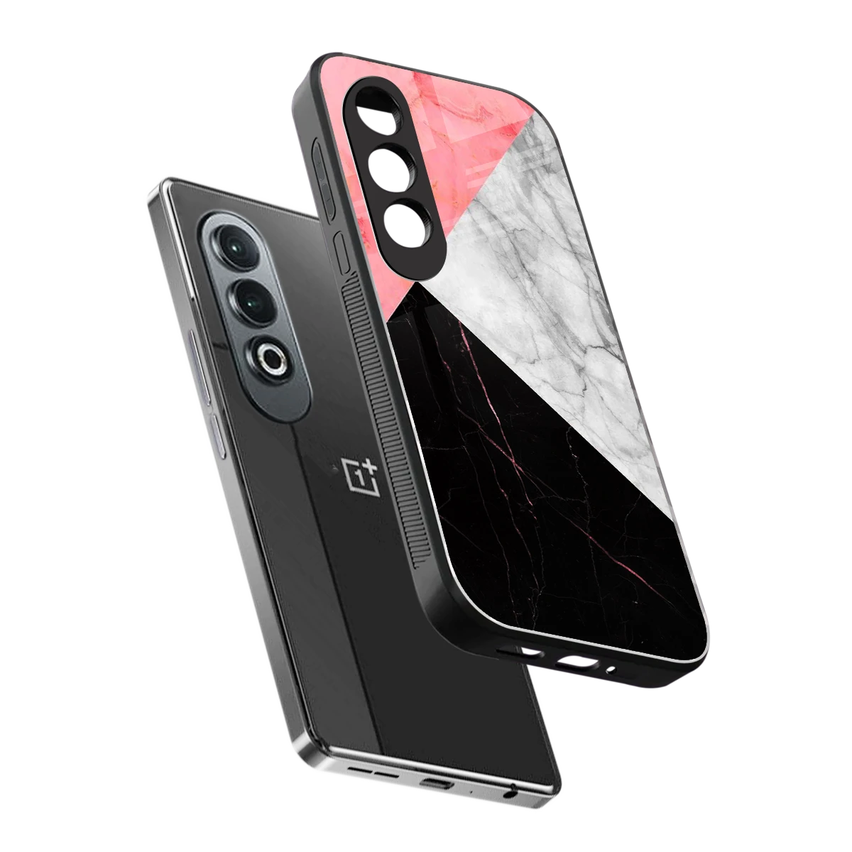 Luxe Trio sleek oneplus nord ce 4 cover with tempered glass back and TPU edges