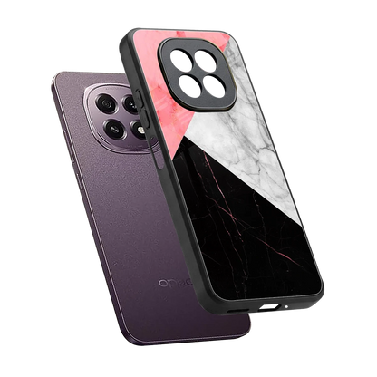 Luxe Trio sleek oppo f29 5g cover with tempered glass back and TPU edges