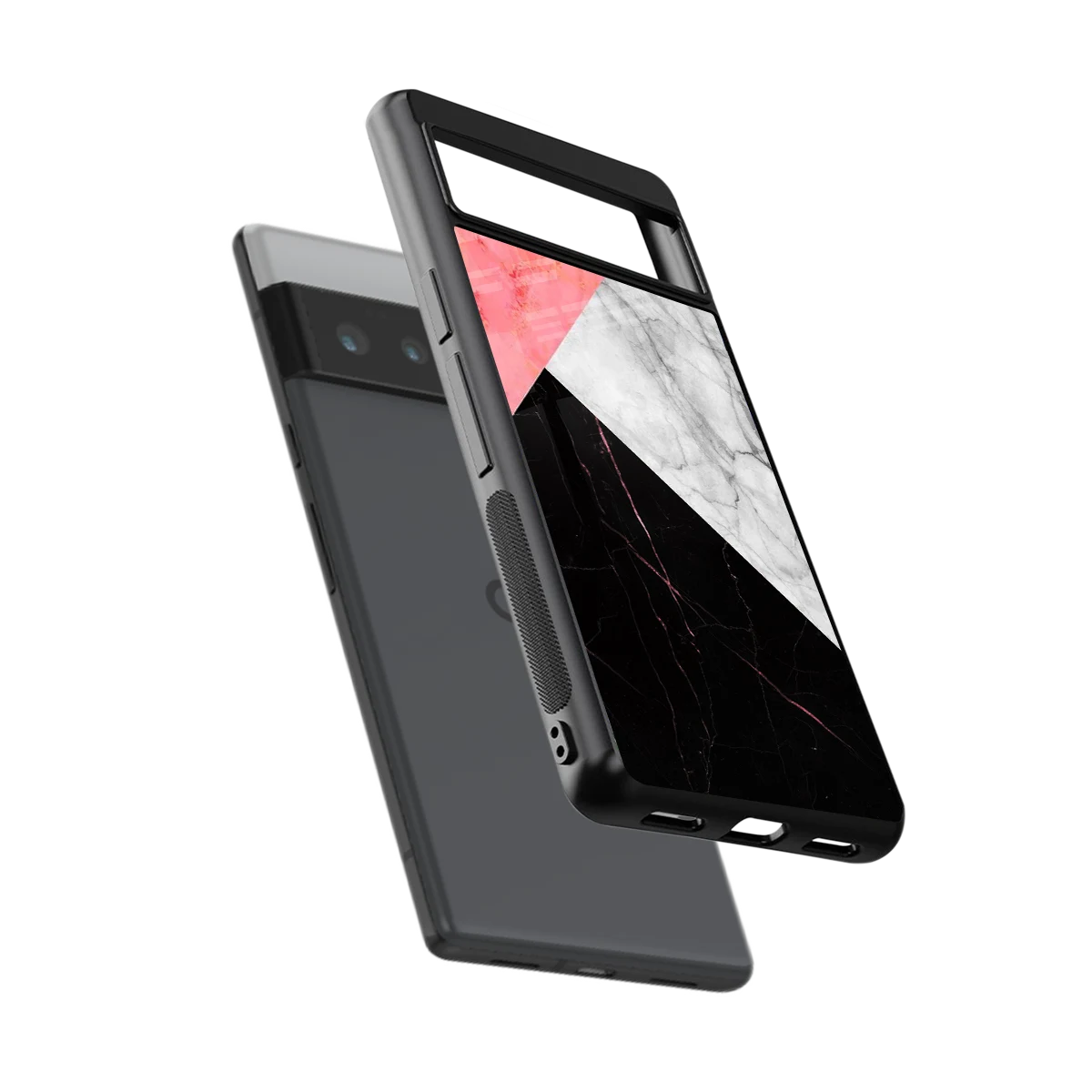 Luxe Trio sleek google pixel 6 pro cover with tempered glass back and TPU edges