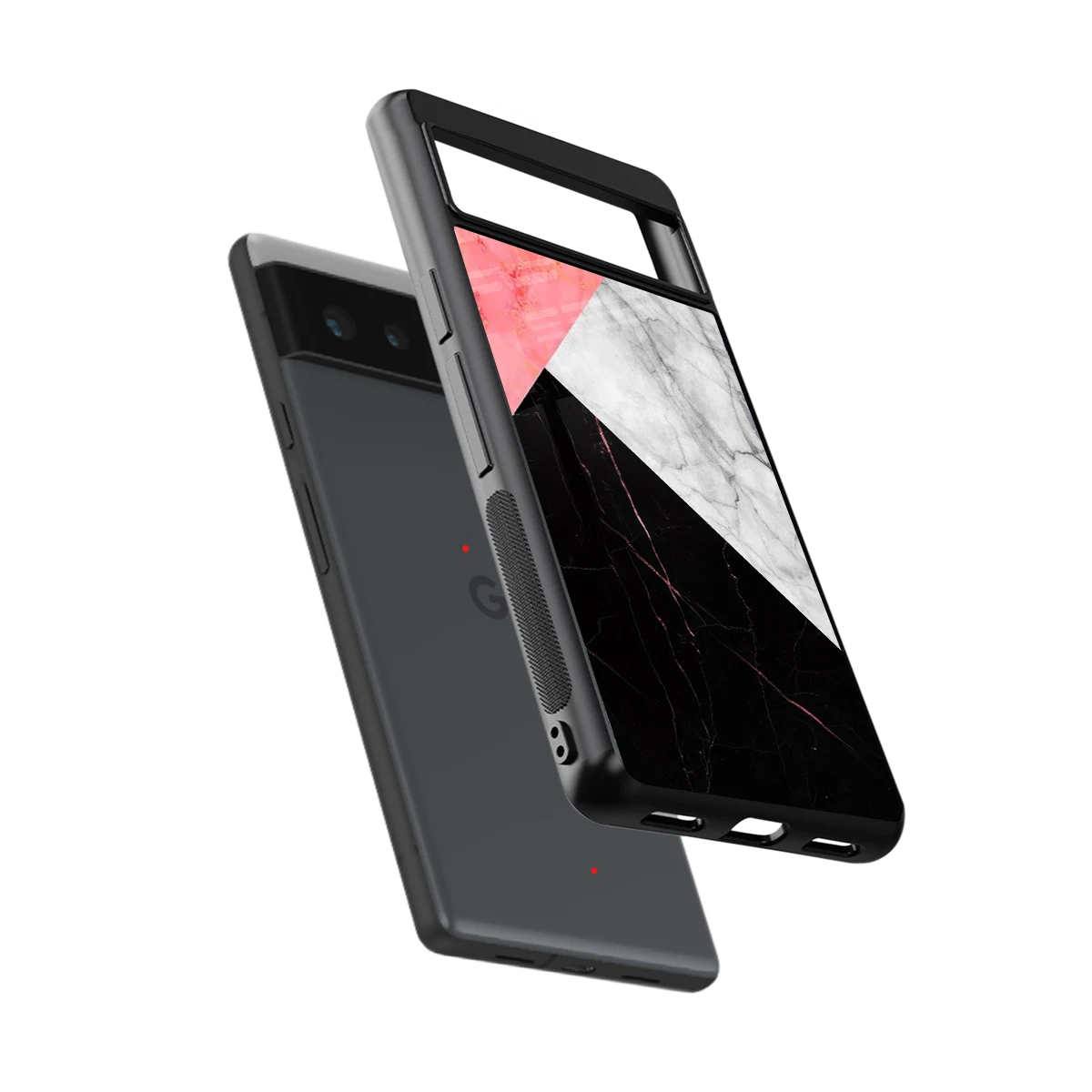 Luxe Trio sleek google pixel 6 cover with tempered glass back and TPU edges