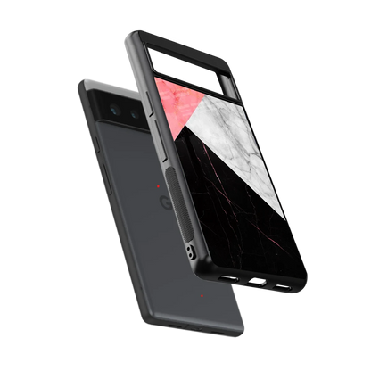 Luxe Trio sleek google pixel 6a cover with tempered glass back and TPU edges