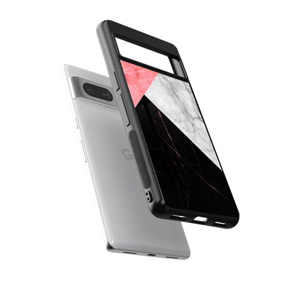 Luxe Trio sleek google pixel 7a cover with tempered glass back and TPU edges