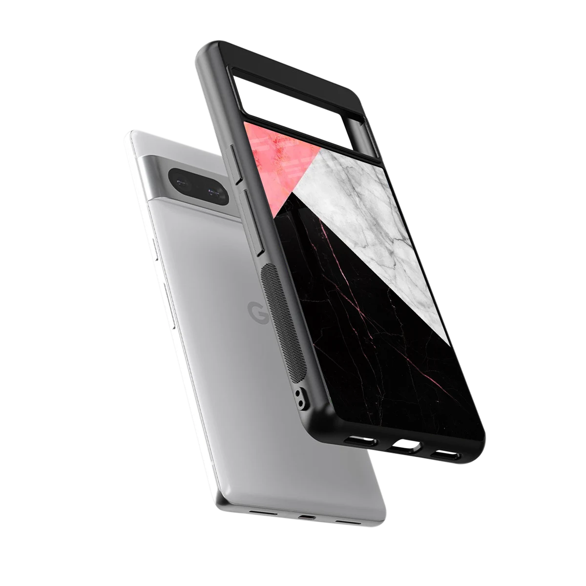 Luxe Trio sleek google pixel 7 cover with tempered glass back and TPU edges