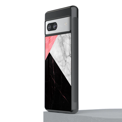 Luxe Trio stylish phone case for google pixel 7 | glossy glass and slim fit