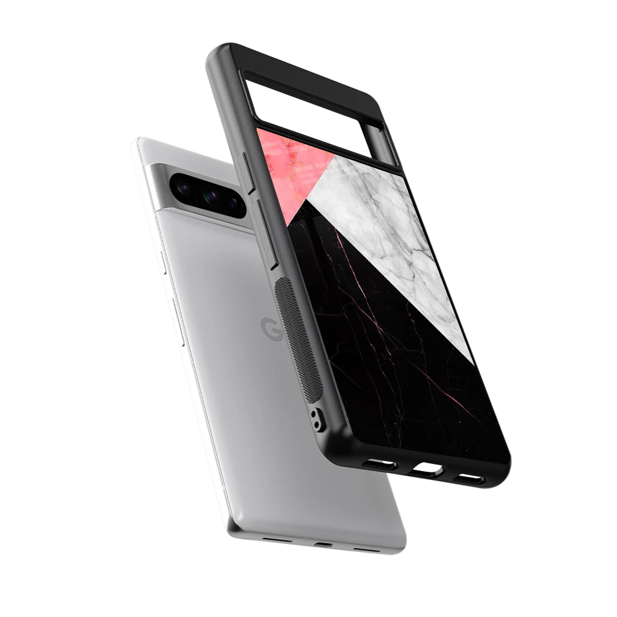 Luxe Trio sleek google pixel 8 pro cover with tempered glass back and TPU edges