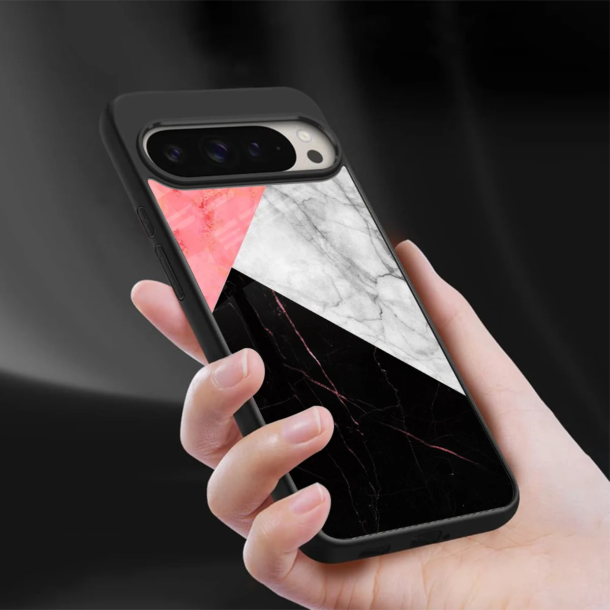 Luxe Trio sleek google pixel 9 pro cover with tempered glass back and TPU edges