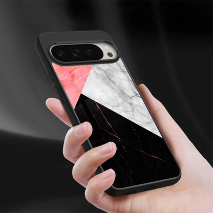 Luxe Trio sleek google pixel 9 pro cover with tempered glass back and TPU edges