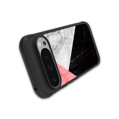 Luxe Trio stylish phone case for google pixel 9 pro xl | glossy glass and slim fit