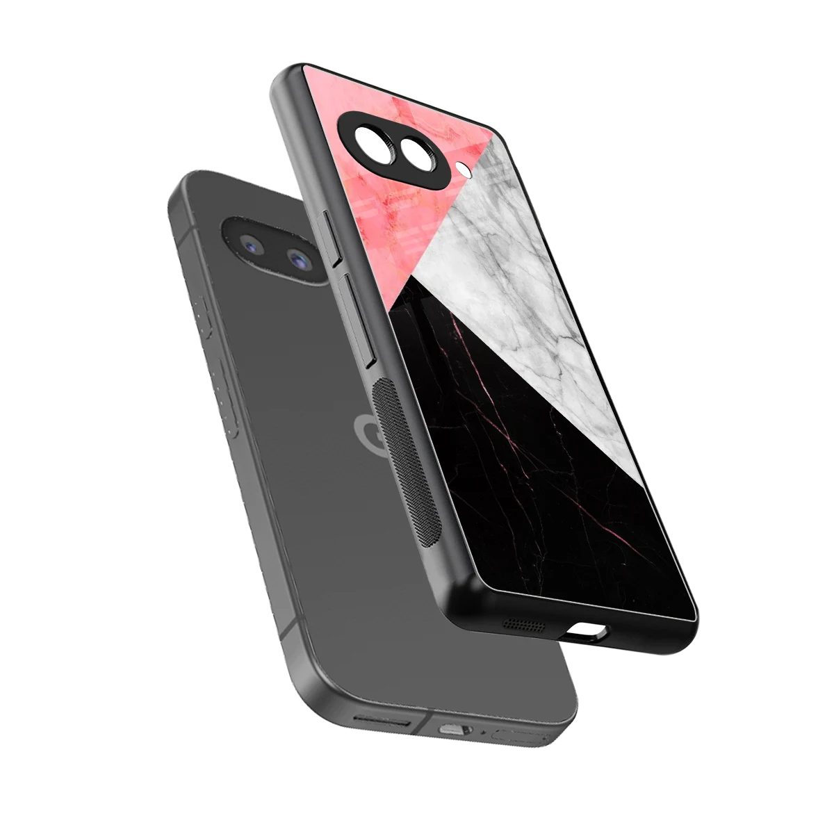 Luxe Trio sleek google pixel 10a cover with tempered glass back and TPU edges