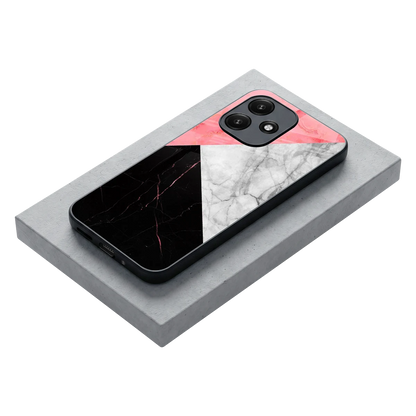 Luxe Trio stylish phone case for redmi 12 5g | glossy glass and slim fit