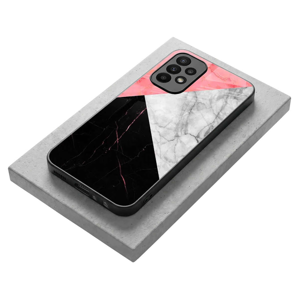Luxe Trio stylish phone case for samsung galaxy a23 | glossy glass and slim fit