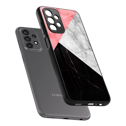 Luxe Trio sleek samsung galaxy a23 cover with tempered glass back and TPU edges