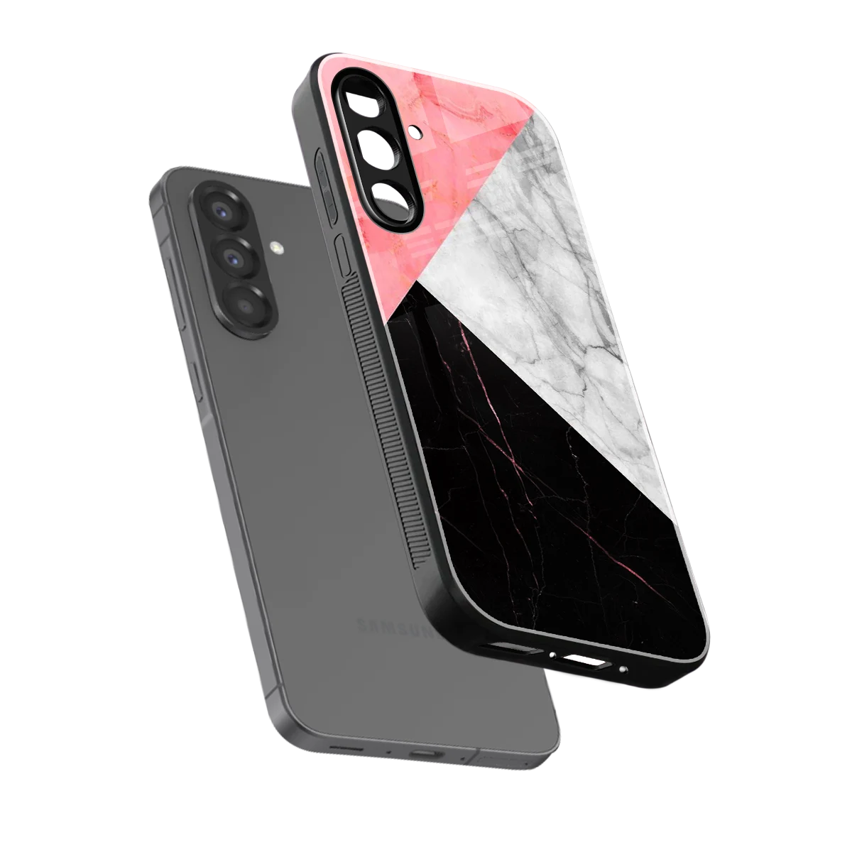 Luxe Trio sleek samsung galaxy a37 5g cover with tempered glass back and TPU edges