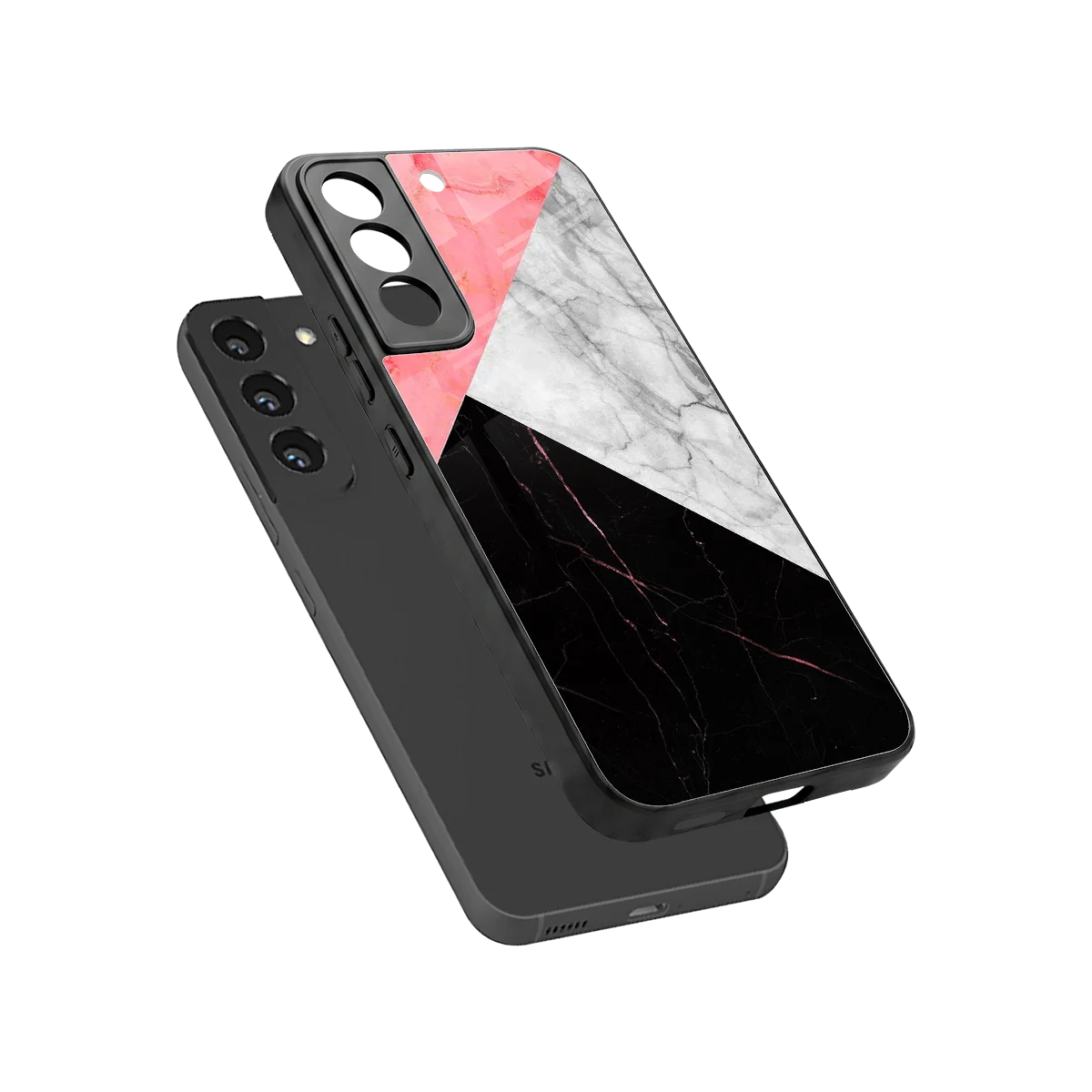 Luxe Trio sleek samsung galaxy s22 cover with tempered glass back and TPU edges