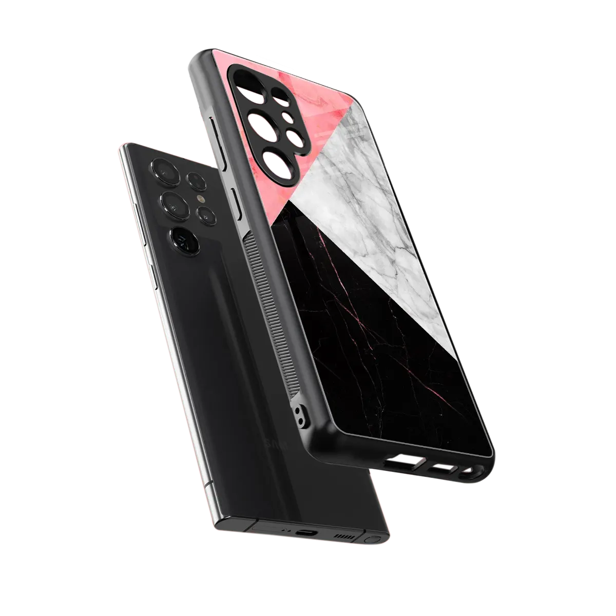 Luxe Trio sleek samsung galaxy s25 ultra cover with tempered glass back and TPU edges