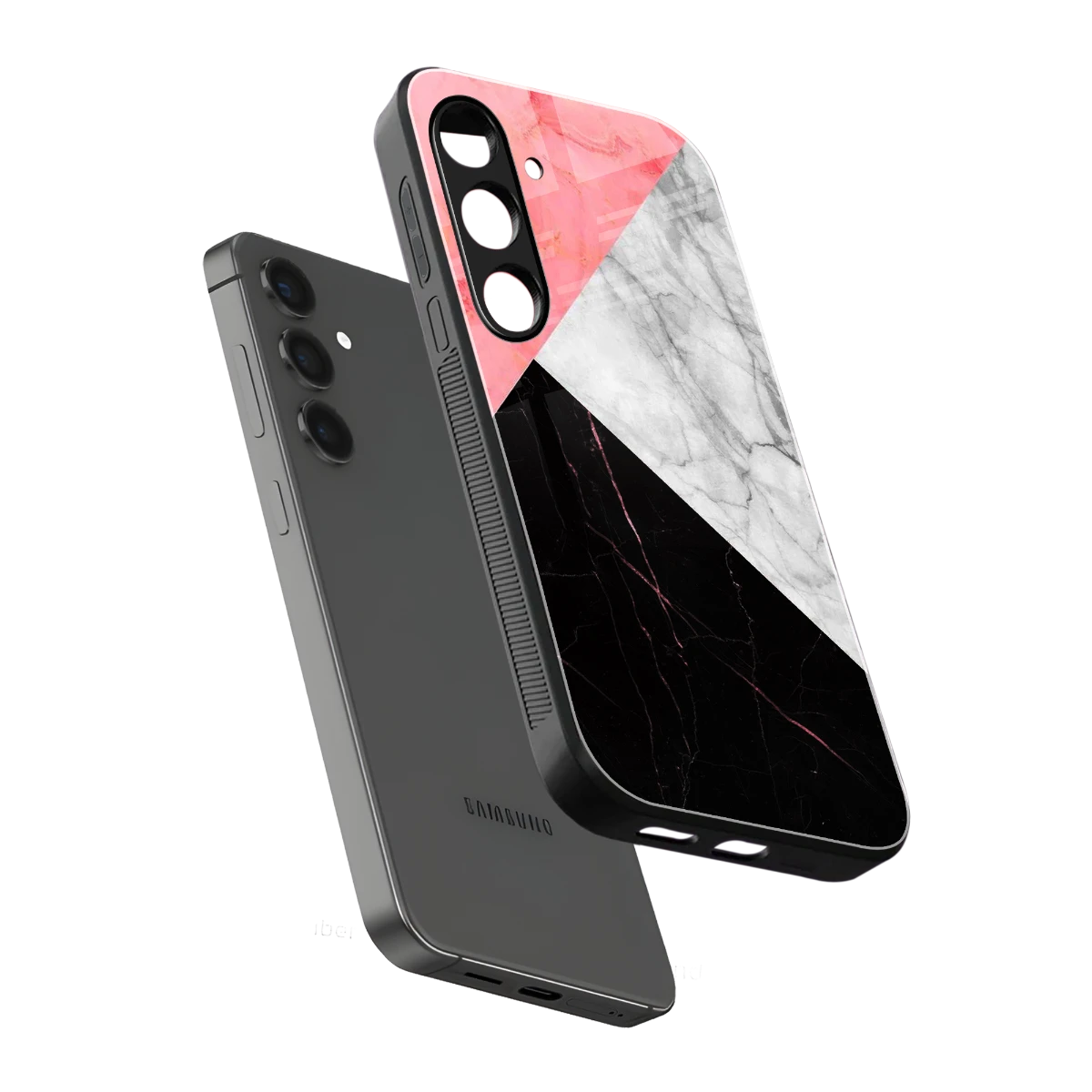 Luxe Trio sleek samsung galaxy s23 fe cover with tempered glass back and TPU edges