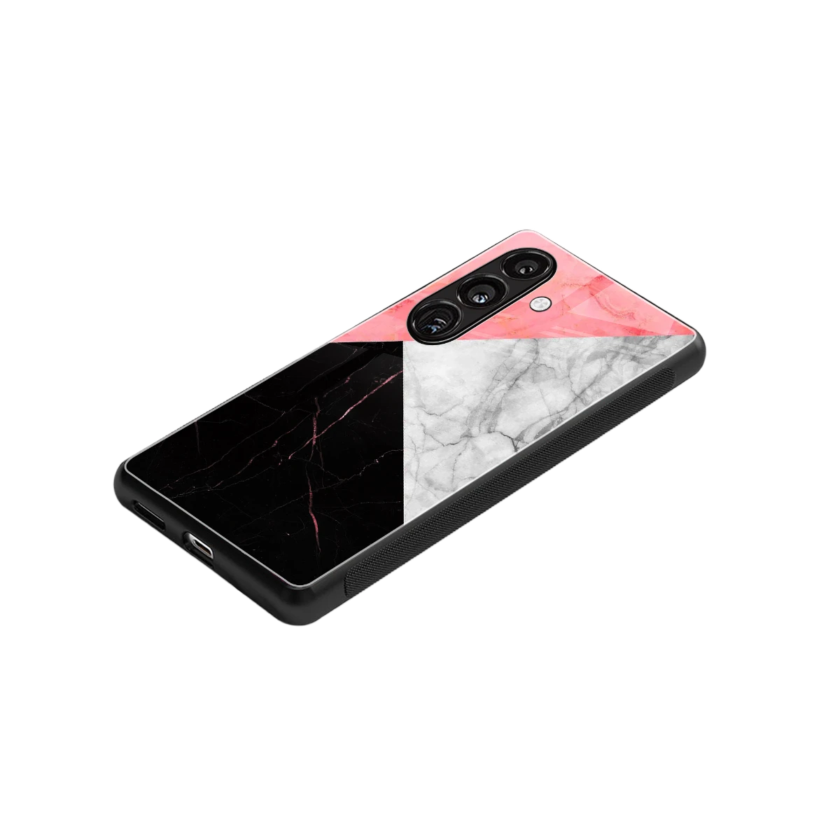 Luxe Trio stylish phone case for samsung galaxy s23 fe | glossy glass and slim fit