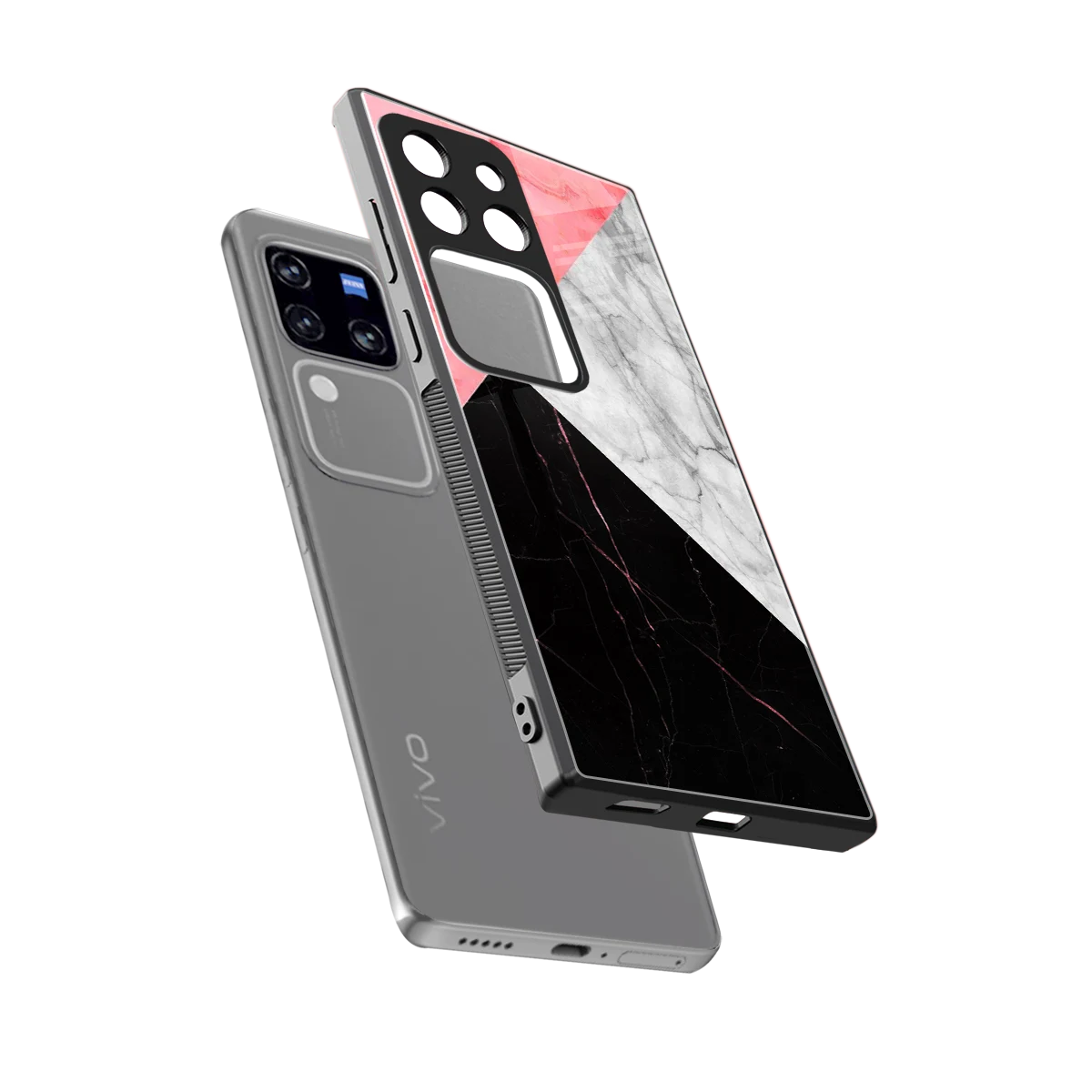 Luxe Trio sleekvivo v30 pro cover with tempered glass back and TPU edges