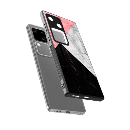 Luxe Trio sleek vivo v30 cover with tempered glass back and TPU edges