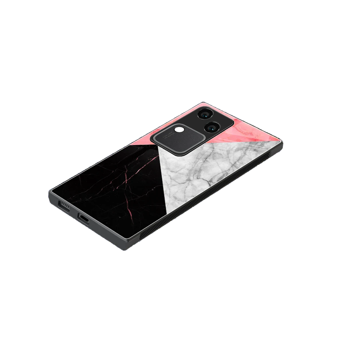 Luxe Trio stylish phone case for vivo v30 | glossy glass and slim fit