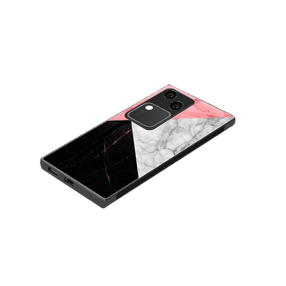 Luxe Trio stylish phone case for vivo v30 | glossy glass and slim fit