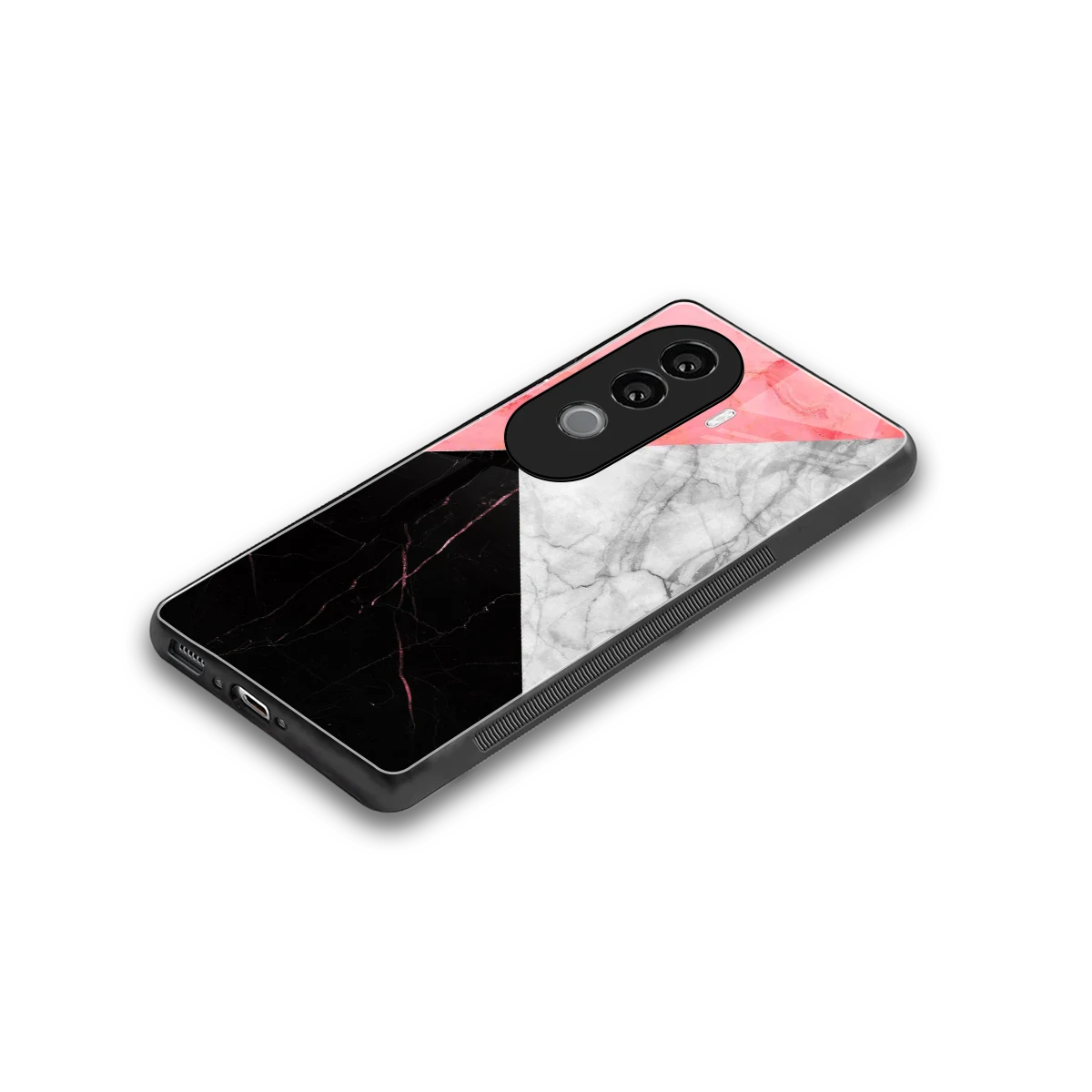 Luxe Trio stylish phone case for vivo v40e | glossy glass and slim fit