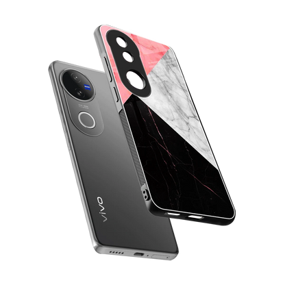 Luxe Trio sleek vivo v50 cover with tempered glass back and TPU edges