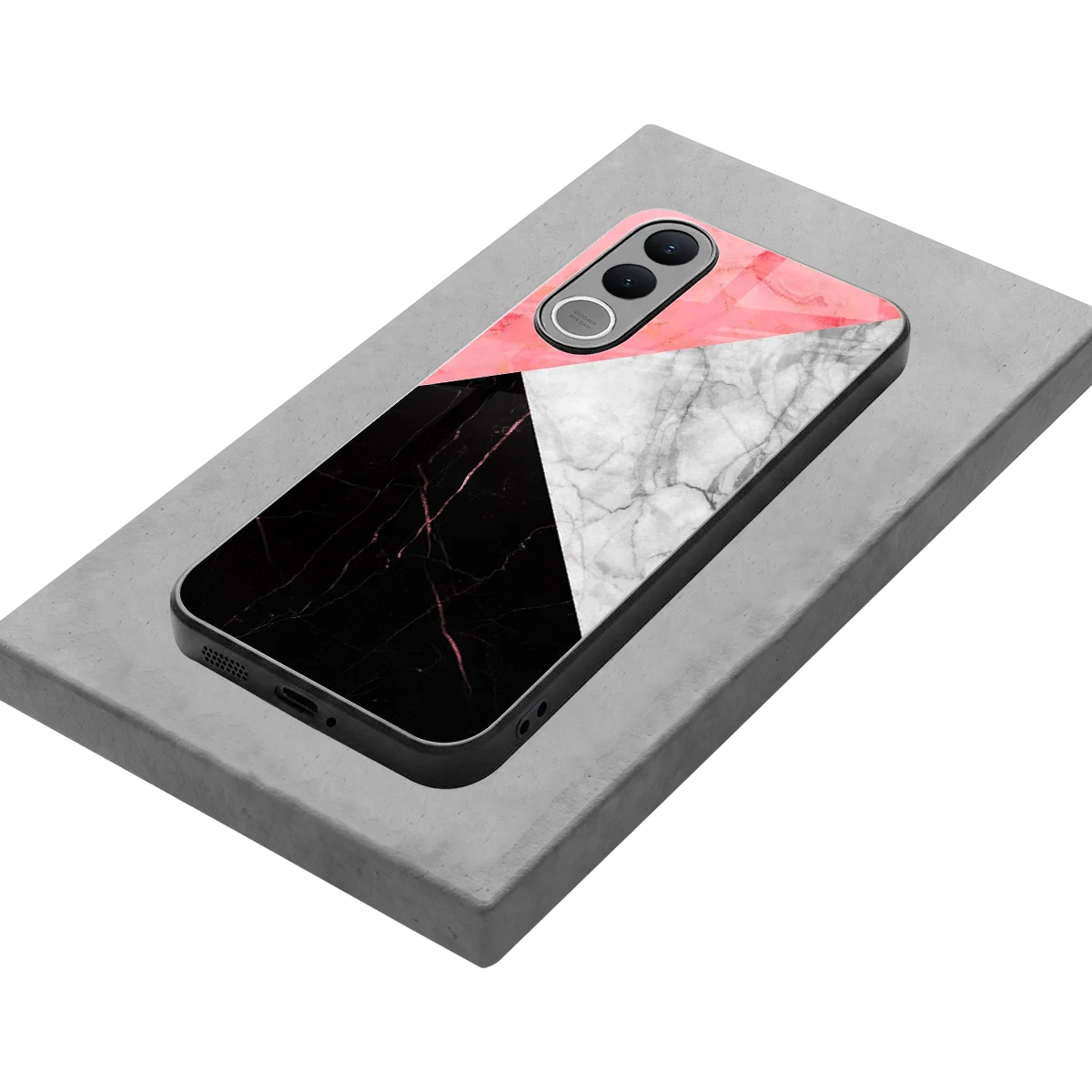 Luxe Trio stylish phone case for vivo v70 fe | glossy glass and slim fit