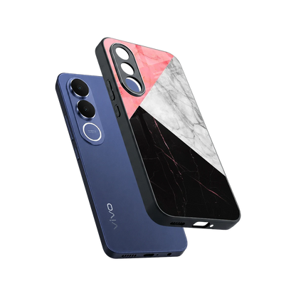 Luxe Trio sleek vivo v70 fe cover with tempered glass back and TPU edges