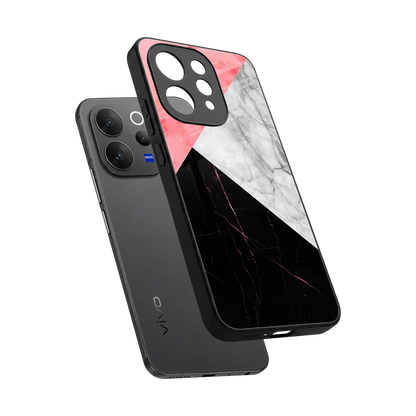 Luxe Trio sleek vivo v70 cover with tempered glass back and TPU edges