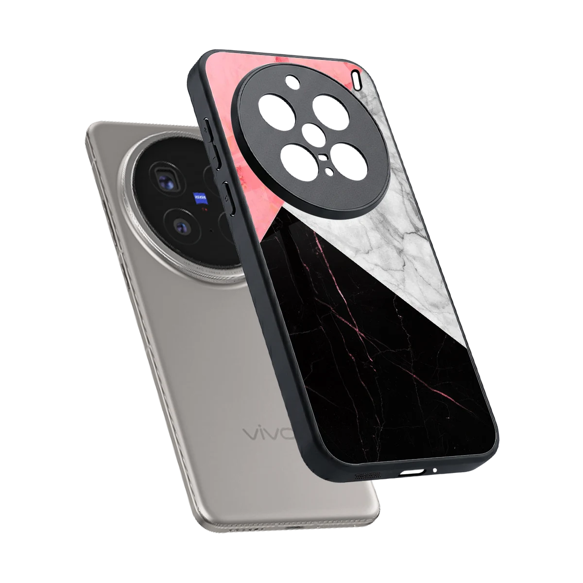 Luxe Trio sleek vivo x200 pro cover with tempered glass back and TPU edges