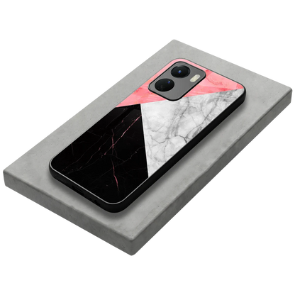 Luxe Trio stylish phone case for vivo y16 | glossy glass and slim fit