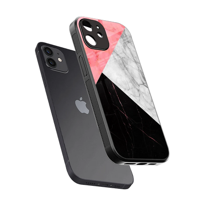 Luxe Trio sleek iphone 12 cover with tempered glass back and TPU edges