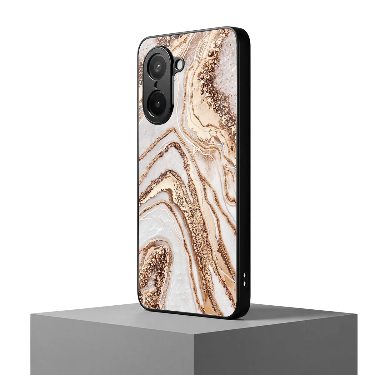Luxe White oneplus nord ce5 5g mobile cover | shockproof glass phone case