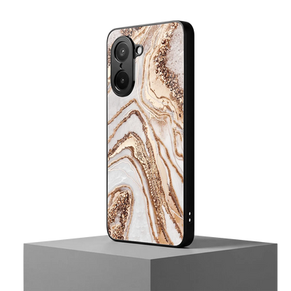 Luxe White oneplus nord ce5 5g mobile cover | shockproof glass phone case