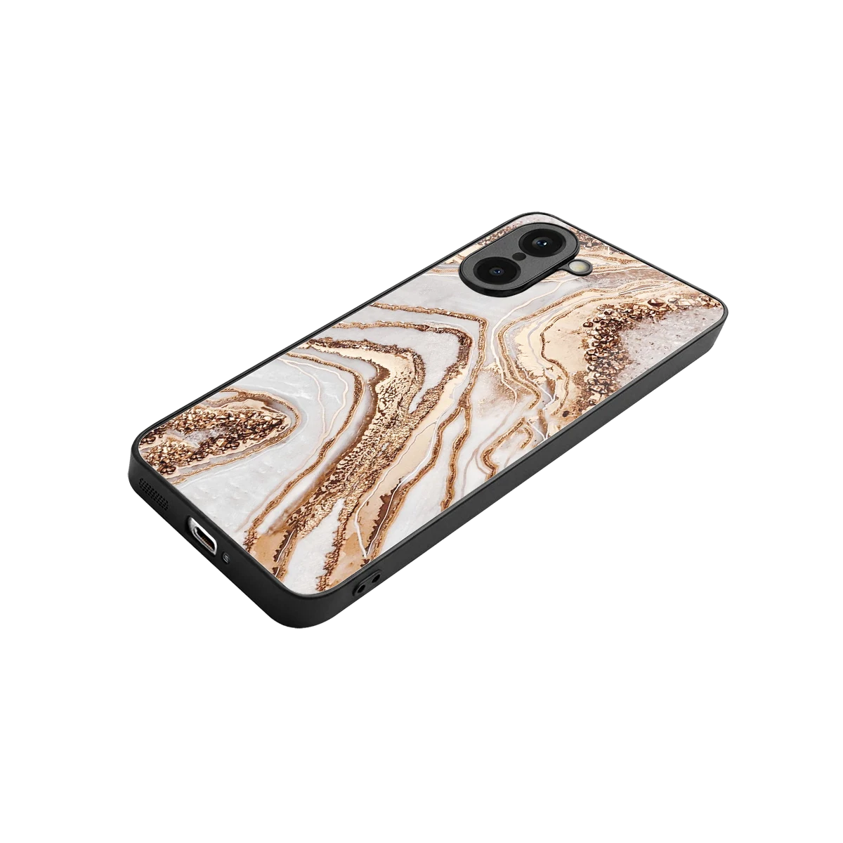 Luxe White stylish phone case for oneplus nord ce5 5g | glossy glass and slim fit
