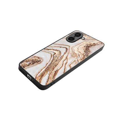 Luxe White stylish phone case for oneplus nord ce5 5g | glossy glass and slim fit