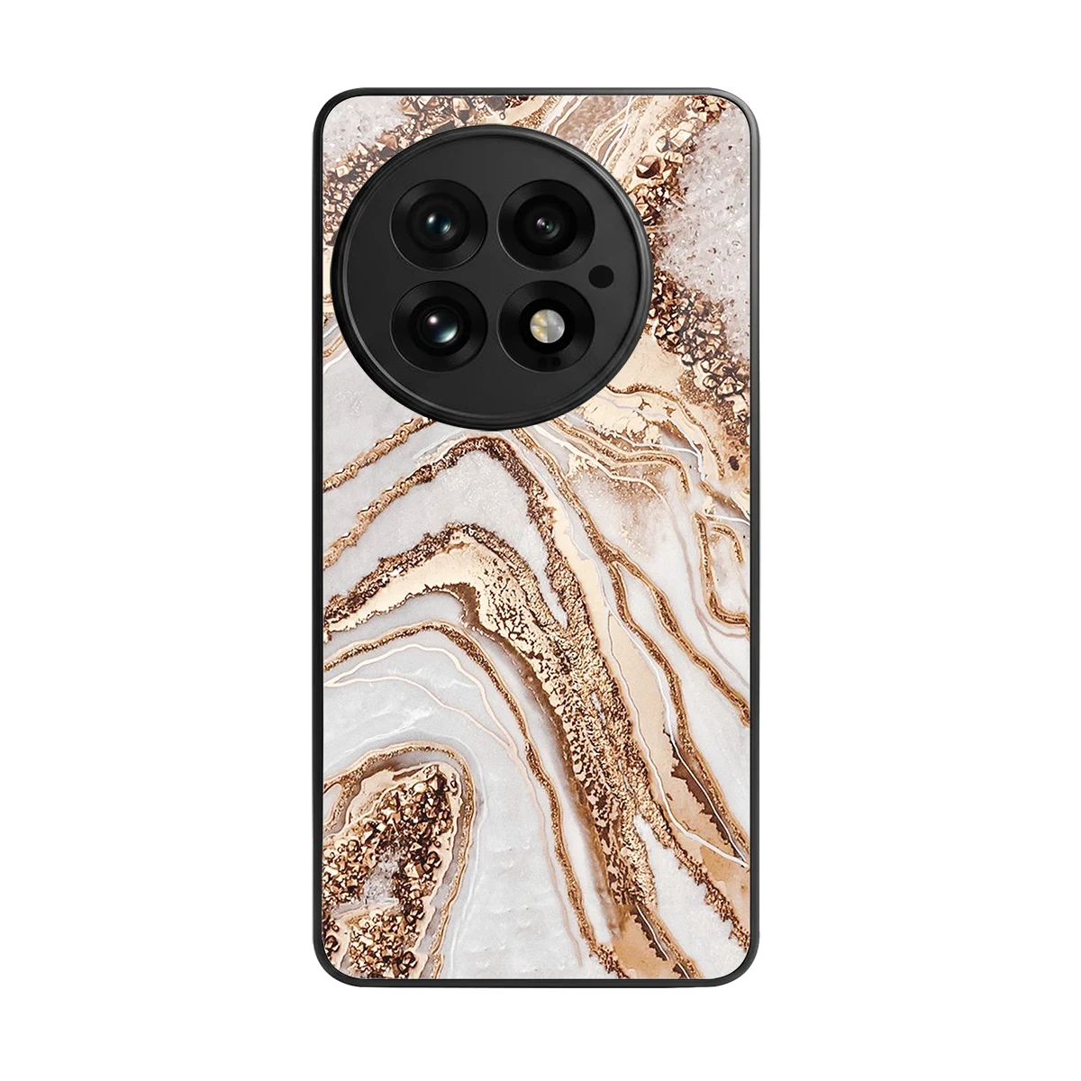Luxe White back phone cover | glass case for oneplus 13