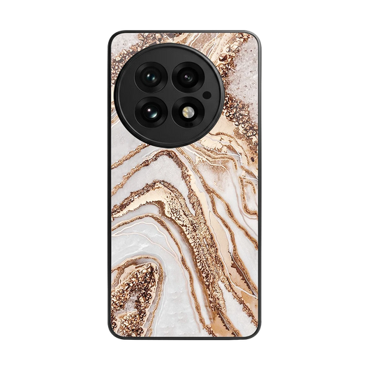 Luxe White back phone cover | glass case for oneplus 13