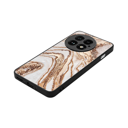 Luxe White stylish phone case for oneplus 13 | glossy glass and slim fit