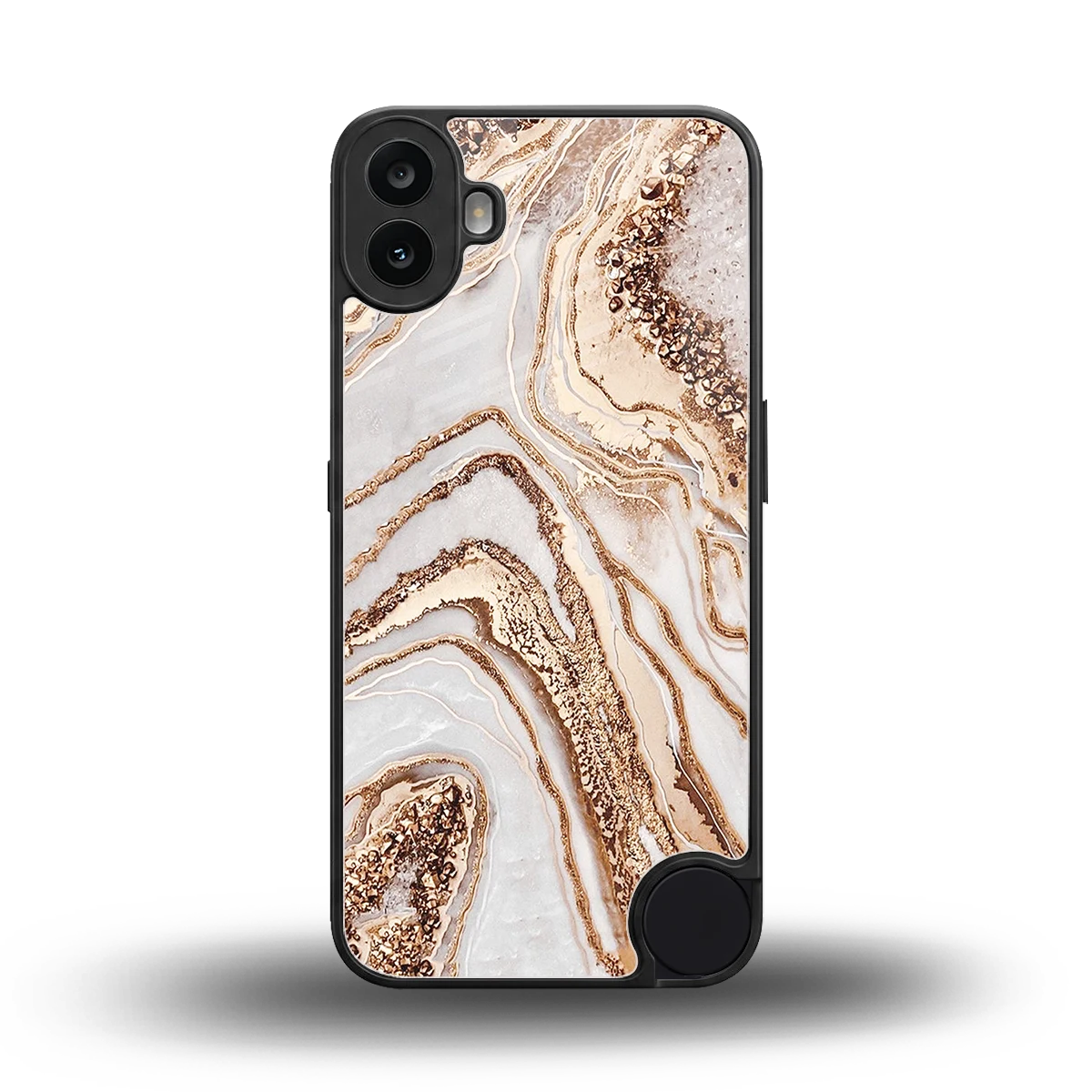Luxe White back phone cover | glass case for cmf nothing phone 1