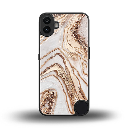 Luxe White back phone cover | glass case for cmf nothing phone 1