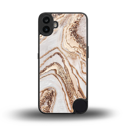 Luxe White back phone cover | glass case for cmf nothing phone 1