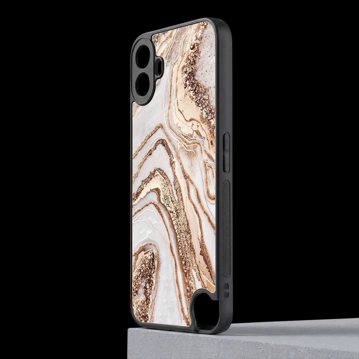 Luxe White cmf nothing phone 1 mobile cover | shockproof glass phone case